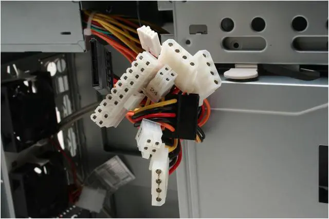 Alt view image 10 of 14 - Athenatech A100BB.350 Black / Silver Steel Micro ATX Desktop Computer Case SPI SFX 350W Power Supply