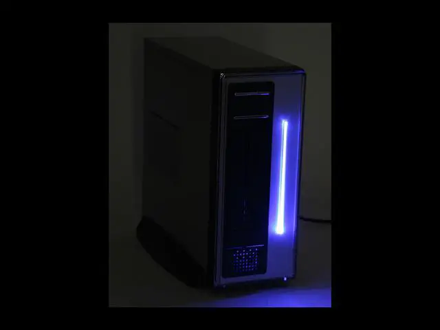 Alt view image 10 of 11 - Athenatech Silver/ Charcoal Steel A100SC.350 Micro ATX Media Center / HTPC Case