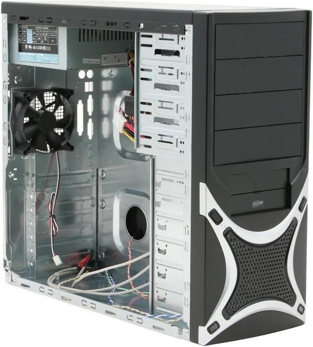 Athenatech A43K5BS.400 Black/Silver Computer Case - Newegg.com