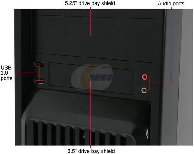 Alt view image 3 of 14 - Athenatech A6605BB.450 Black SECC Steel ATX Mini Tower Computer Case 450W Power Supply