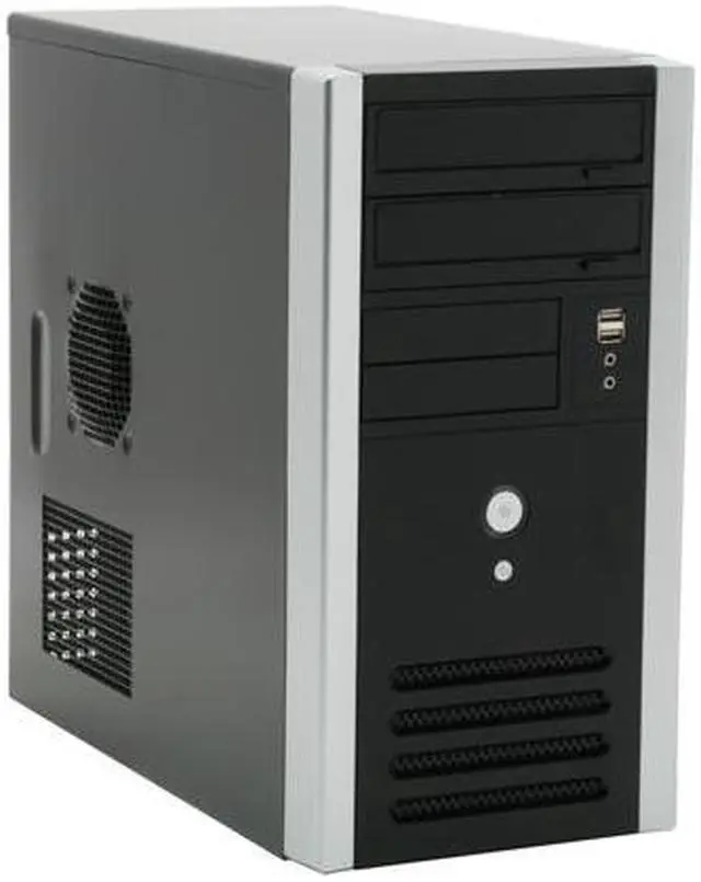 Main image of Athenatech A301BS.450 Black / Silver Steel Micro ATX Mini Tower Computer Case 450W Power Supply