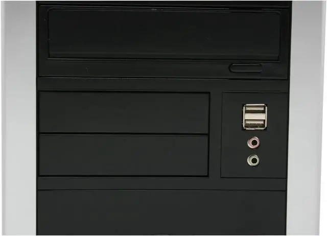 Alt view image 3 of 15 - Athenatech A301BS.450 Black / Silver Steel Micro ATX Mini Tower Computer Case 450W Power Supply