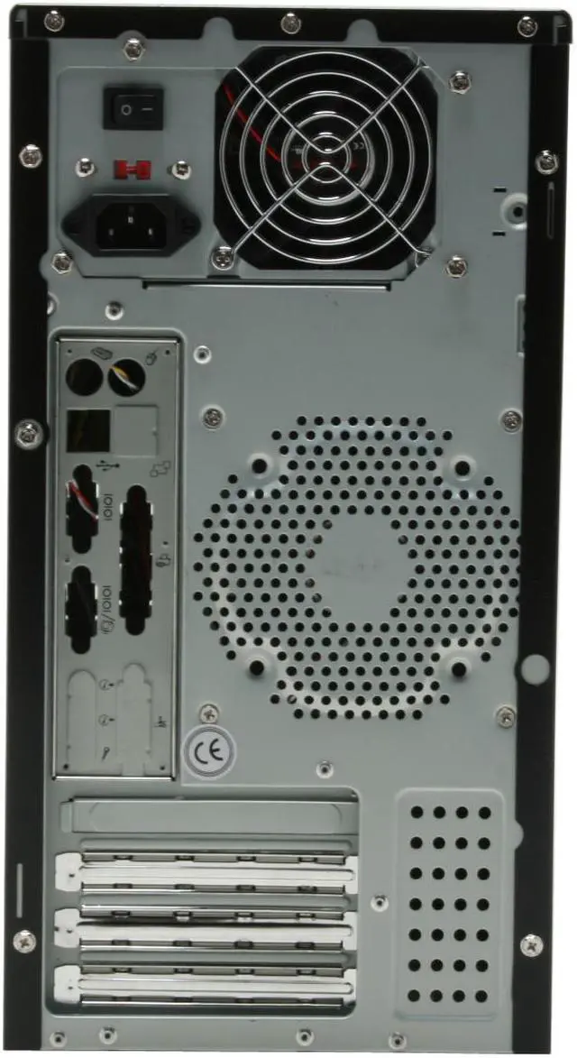 Alt view image 6 of 15 - Athenatech A301BS.450 Black / Silver Steel Micro ATX Mini Tower Computer Case 450W Power Supply