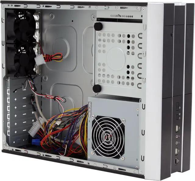 Alt view image 10 of 13 - Athenatech Black SECC Steel A3708BS.450 ATX Media Center / HTPC Case