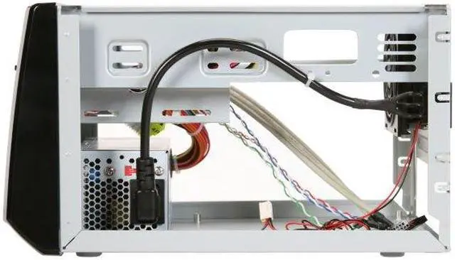 Alt view image 3 of 9 - Athenatech  A1089BB.150  Glossy Black  SECC Steel  Mini-ITX Tower  Computer Case150W  Power Supply with Glossy Black Front Panel