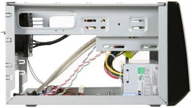 Alt view image 4 of 9 - Athenatech  A1089BB.150  Glossy Black  SECC Steel  Mini-ITX Tower  Computer Case150W  Power Supply with Glossy Black Front Panel