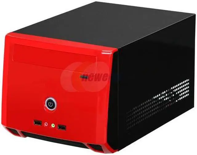 Main image of Athenatech  A1089BR.150  Glossy Black  SECC Steel  Mini-ITX Tower  Computer Case150W  Power Supply with Red Front Panel