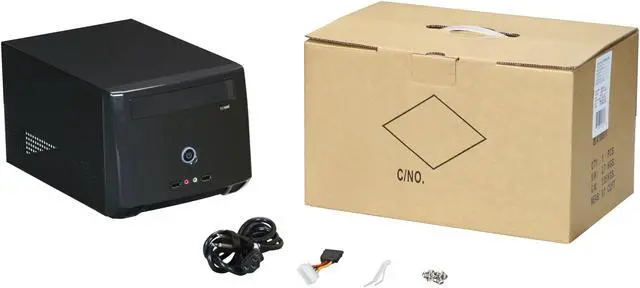 Alt view image 8 of 8 - Athenatech  A1089HG.150 SECC Steel  Mini-ITX Tower  Computer Case150W  Power Supply with Hairline Texture Body