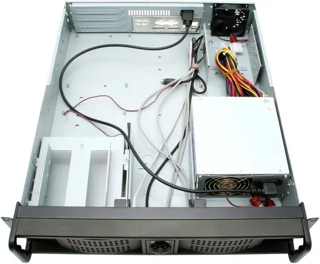 Alt view image 6 of 10 - Athena Power RM-2U2015SV40 Black 2U Rackmount Server Case W/ P4ATX400W Dual Fan power supply 1 External 5.25" Drive Bays