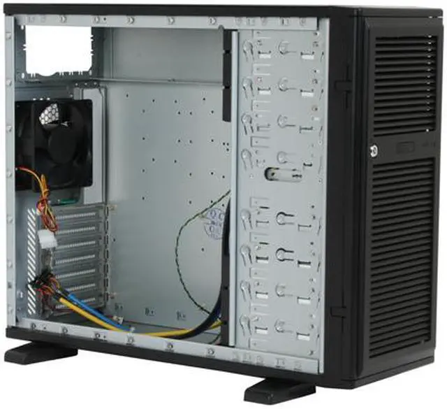 Alt view image 11 of 12 - Athena Power CA-SWH01BH8 Black 1.2mm Metal, ABS Plastic (front bezel) Pedestal Server Case