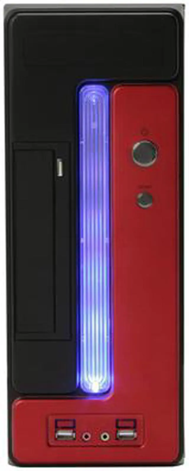 Alt view image 3 of 13 - Athena Power CA-1015CR25 Black / Red SECC Steel MicroATX Desktop / MicroATX Slim Computer Case 250W Power Supply