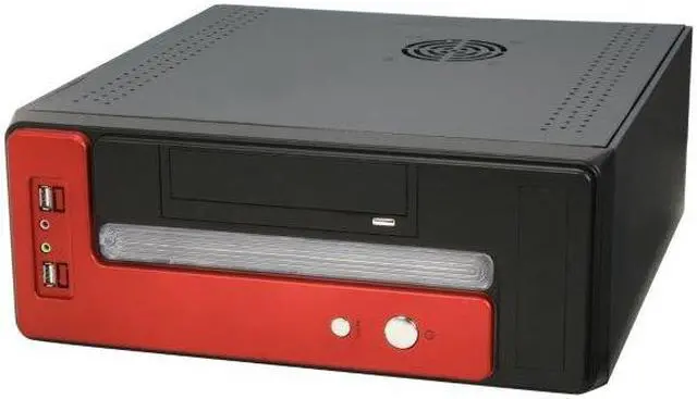 Alt view image 6 of 7 - Athena Power CA-1015CR40 Black / Red SECC Steel MicroATX Desktop / MicroATX Slim Computer Case 400W Power Supply