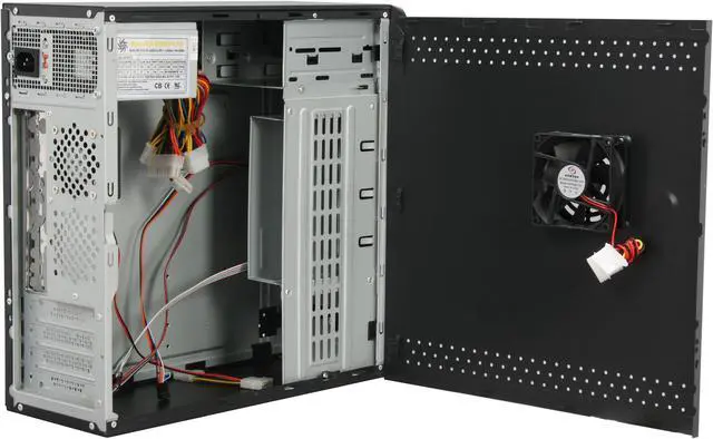 Alt view image 5 of 11 - Athena Power CA-1015IS25 Silver / Black MicroATX Desktop / MicroATX Slim Computer Case 250W Power Supply