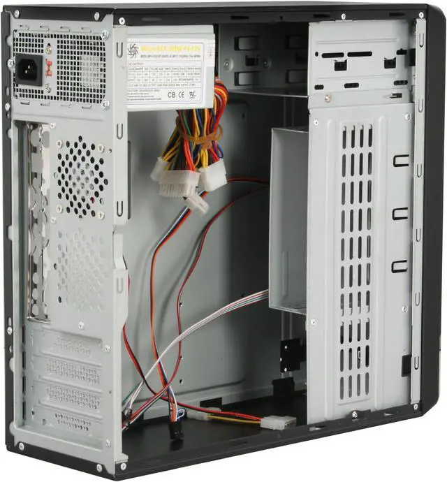 Alt view image 6 of 11 - Athena Power CA-1015IS25 Silver / Black MicroATX Desktop / MicroATX Slim Computer Case 250W Power Supply