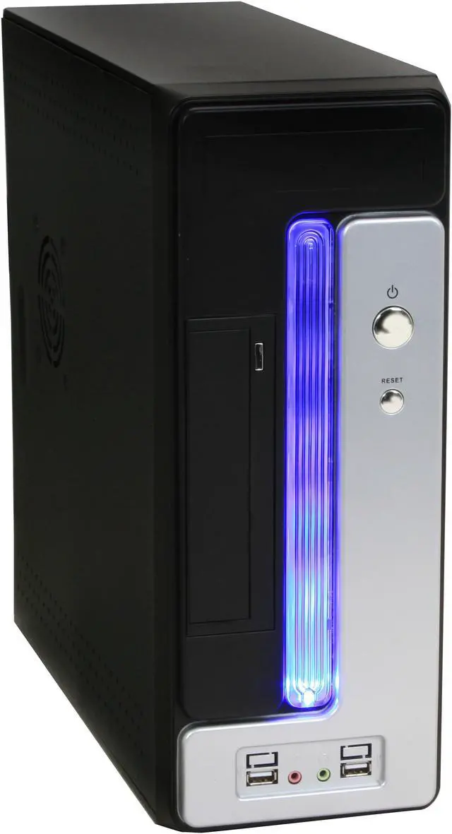 Main image of Athena Power CA-1015IS40 Silver / Black Steel MicroATX Desktop / MicroATX Slim Computer Case 400W Power Supply