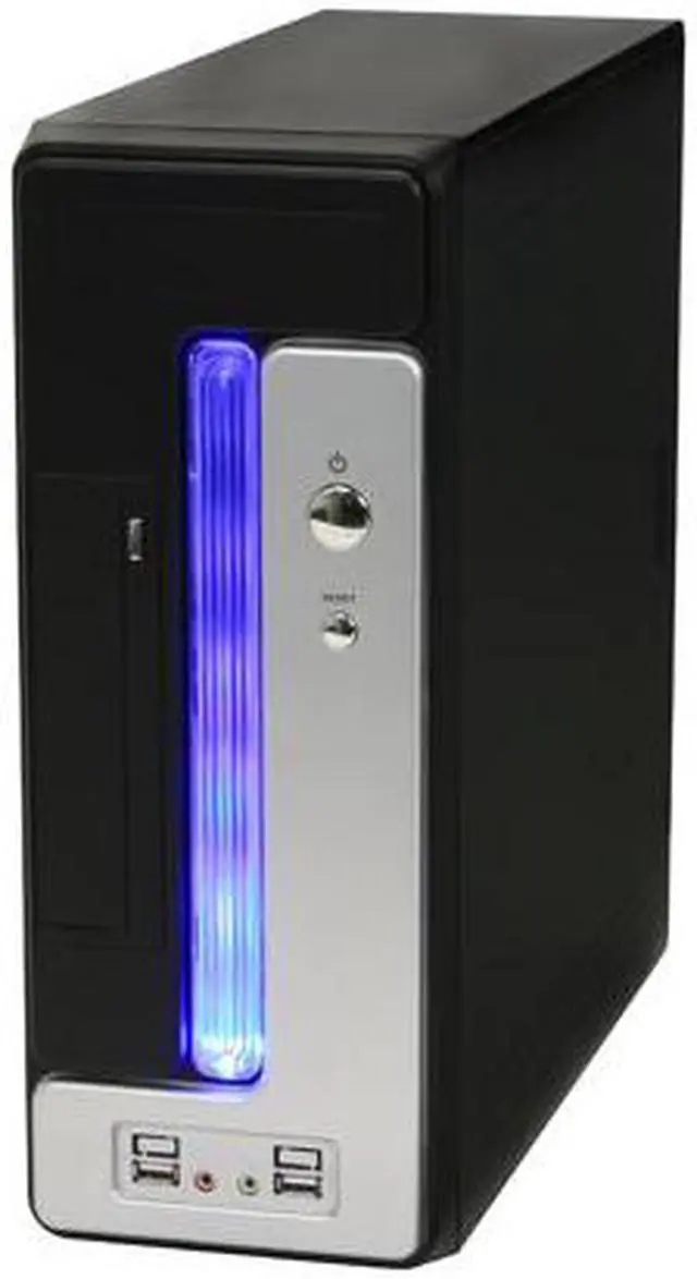 Alt view image 3 of 11 - Athena Power CA-1015IS40 Silver / Black Steel MicroATX Desktop / MicroATX Slim Computer Case 400W Power Supply