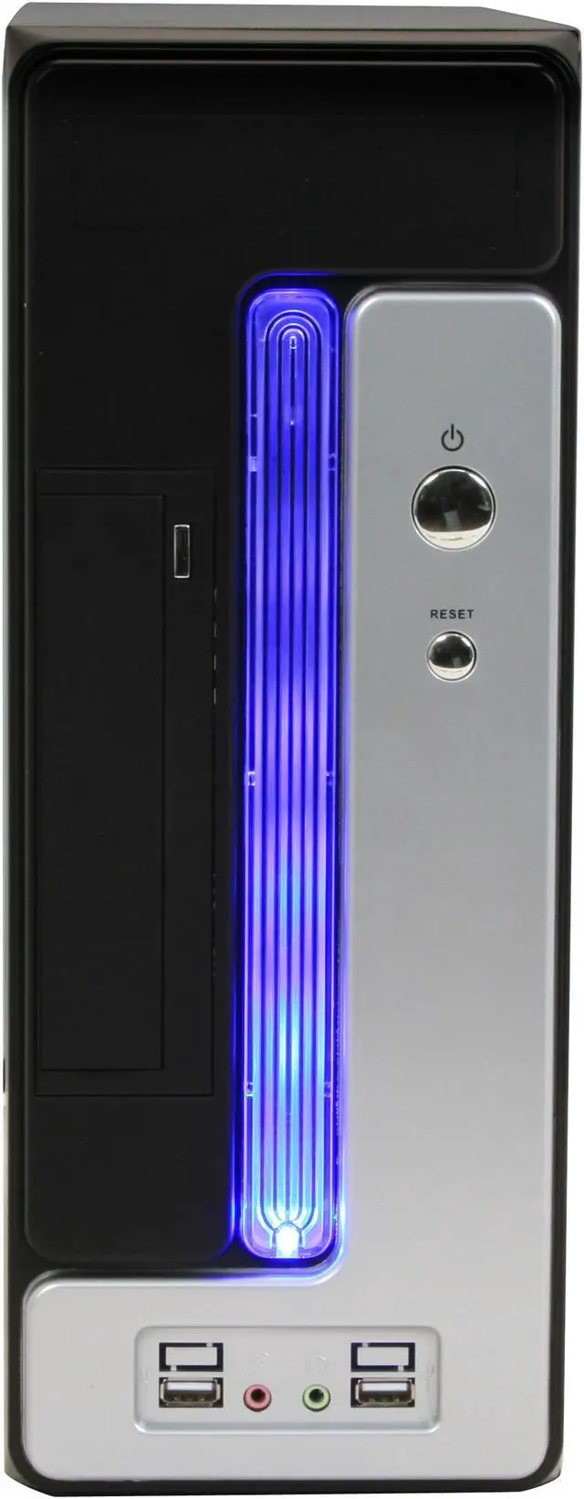 Alt view image 2 of 11 - Athena Power CA-1015IS40 Silver / Black Steel MicroATX Desktop / MicroATX Slim Computer Case 400W Power Supply