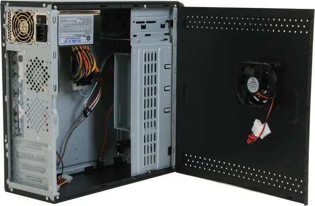 Alt view image 5 of 11 - Athena Power CA-1015IS40 Silver / Black Steel MicroATX Desktop / MicroATX Slim Computer Case 400W Power Supply