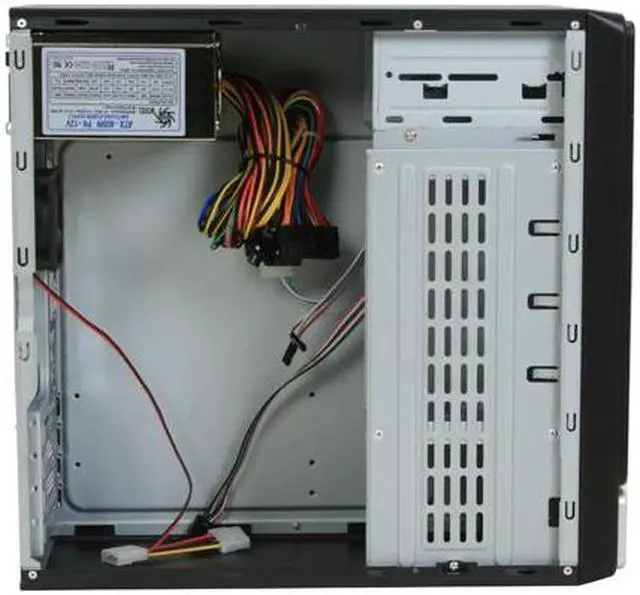 Alt view image 7 of 11 - Athena Power CA-1015IS40 Silver / Black Steel MicroATX Desktop / MicroATX Slim Computer Case 400W Power Supply