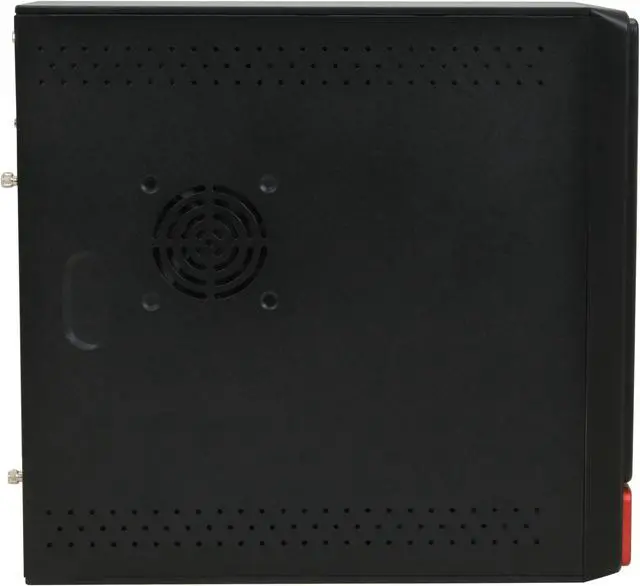 Alt view image 4 of 11 - Athena Power CA-1015CR30 Red / Black Steel MicroATX Desktop / MicroATX Slim Computer Case 300W Power Supply