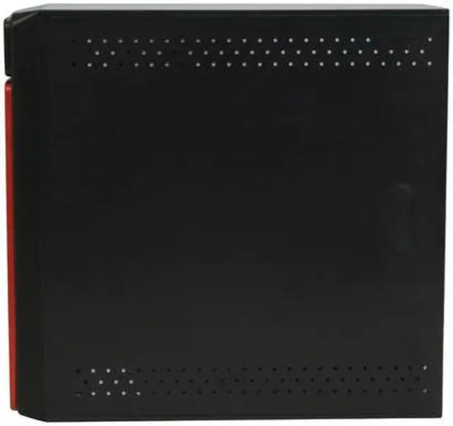 Alt view image 9 of 11 - Athena Power CA-1015CR30 Red / Black Steel MicroATX Desktop / MicroATX Slim Computer Case 300W Power Supply