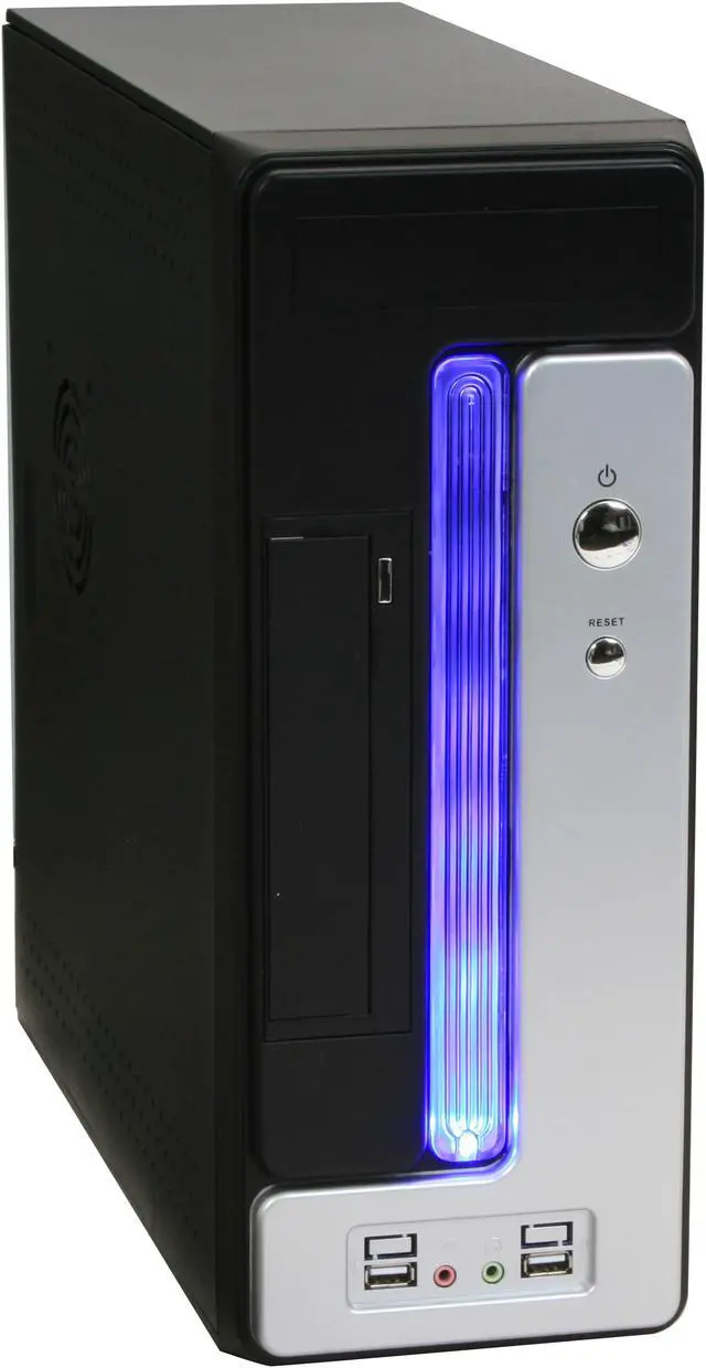 Main image of Athena Power CA-1015IS30 Silver / Black Steel MicroATX Desktop / MicroATX Slim Computer Case 300W Power Supply
