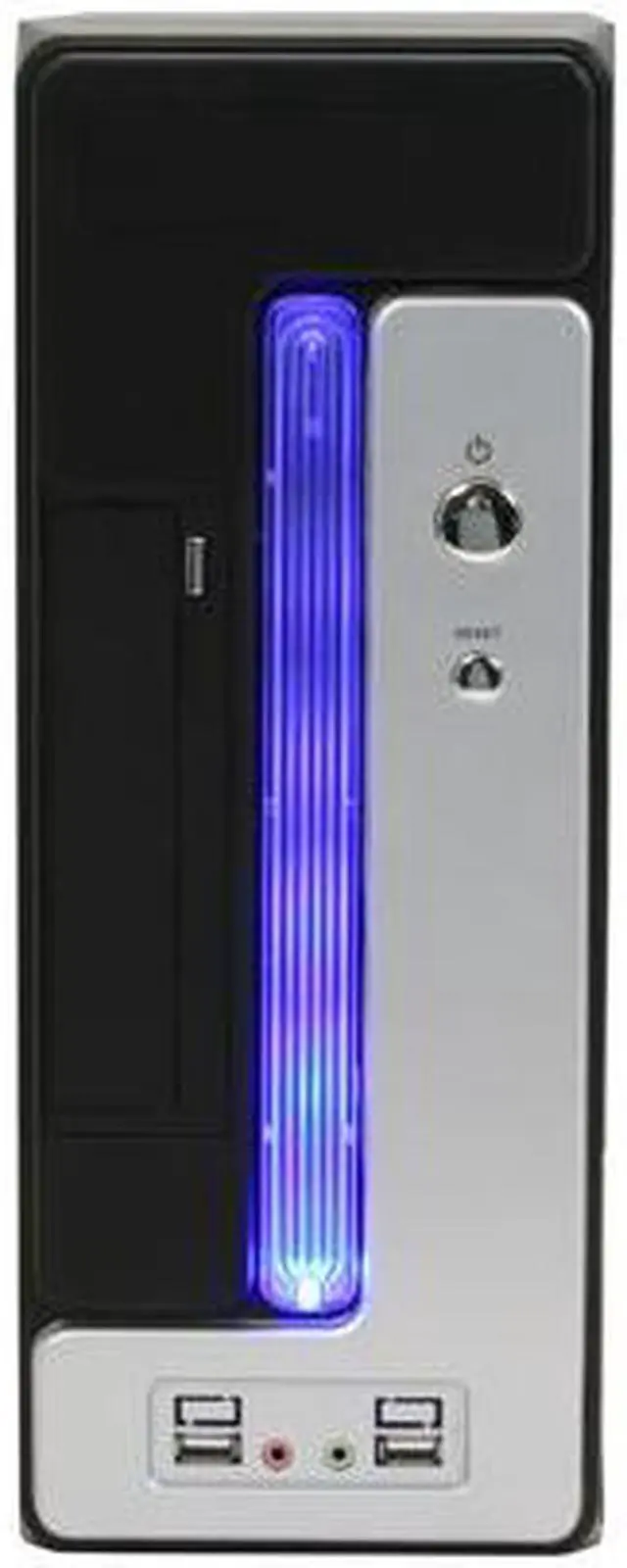 Alt view image 2 of 11 - Athena Power CA-1015IS30 Silver / Black Steel MicroATX Desktop / MicroATX Slim Computer Case 300W Power Supply