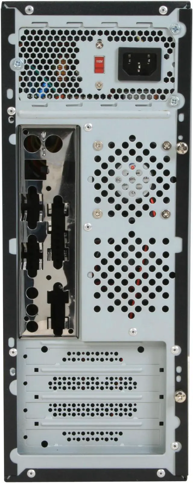 Alt view image 10 of 11 - Athena Power CA-1015IS30 Silver / Black Steel MicroATX Desktop / MicroATX Slim Computer Case 300W Power Supply