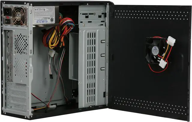 Alt view image 5 of 12 - Athena Power CA-1015IS40H21 Black / Silver SECC Steel MicroATX Desktop / MicroATX Slim Computer Case with 400W Power Supply and dual 2.5" SATA Hot Swap