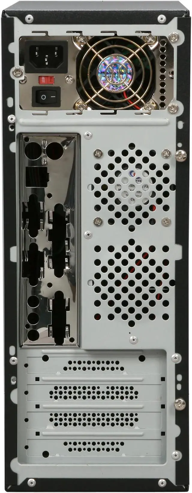 Alt view image 10 of 12 - Athena Power CA-1015IS40H21 Black / Silver SECC Steel MicroATX Desktop / MicroATX Slim Computer Case with 400W Power Supply and dual 2.5" SATA Hot Swap