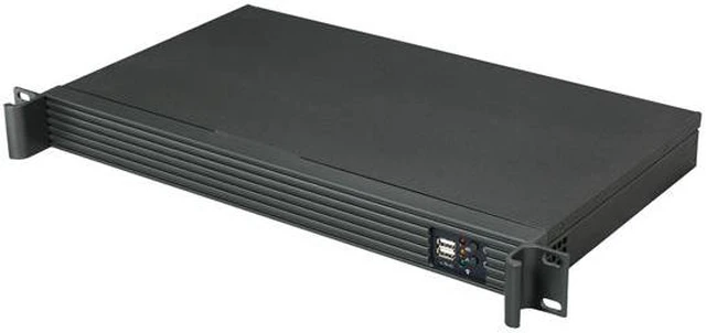 Main image of Athena Power RM-1U102ITX30 Black 1.2mm Steel 1U Compact Workstation/Server Mini ITX Chassis W/ V 2.2 80 PLUS Bronze Certified Flex ATX 300W
