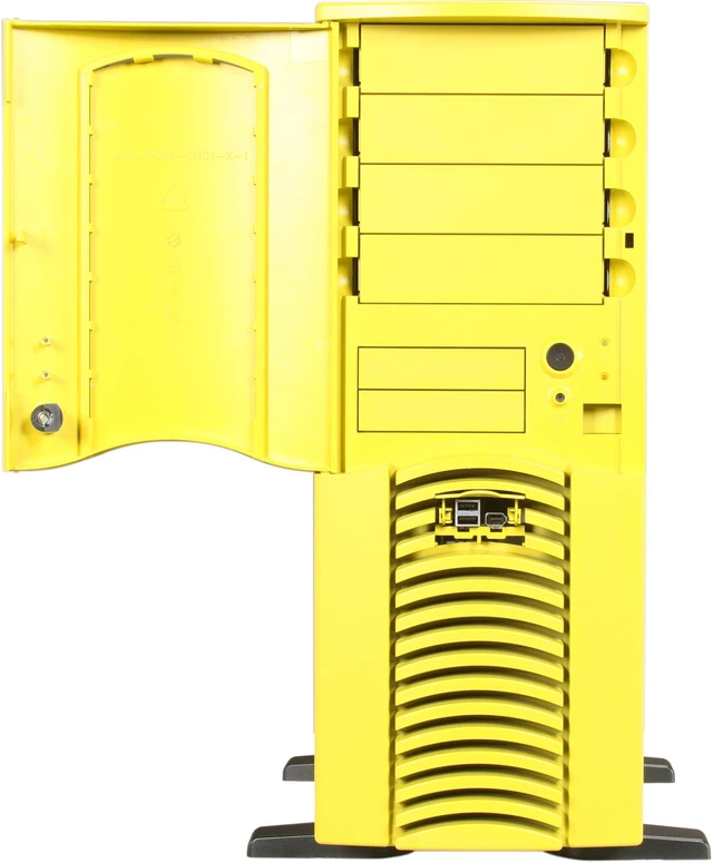 Athena Power CA-601Y60 Yellow SECC 1.0mm Steel ATX Full Tower Computer ...