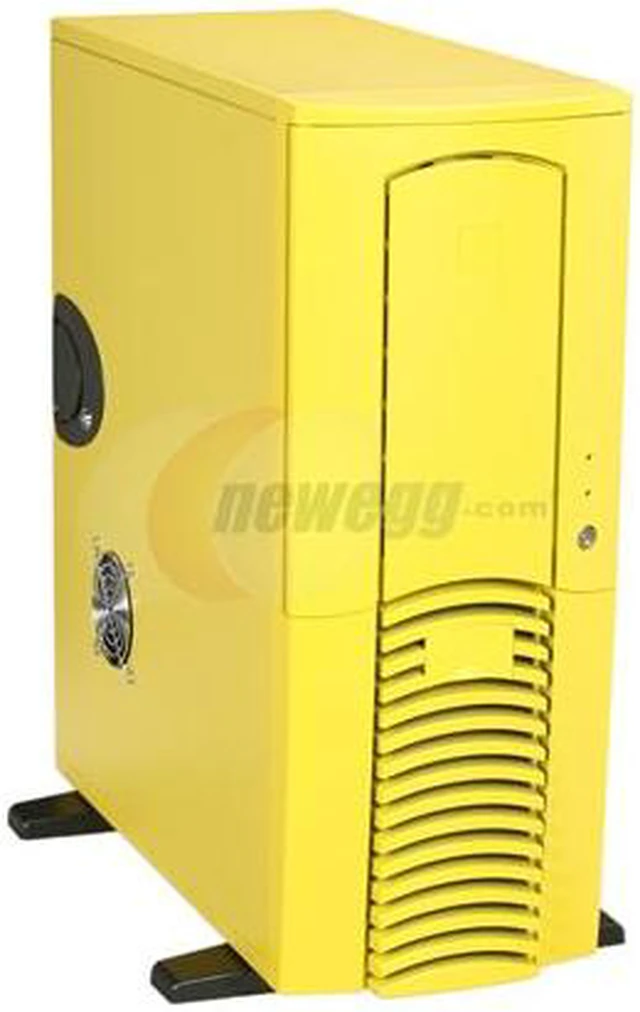 Athena Power CA-601Y80 Yellow SECC 1.0mm Steel ATX Full Tower Computer ...