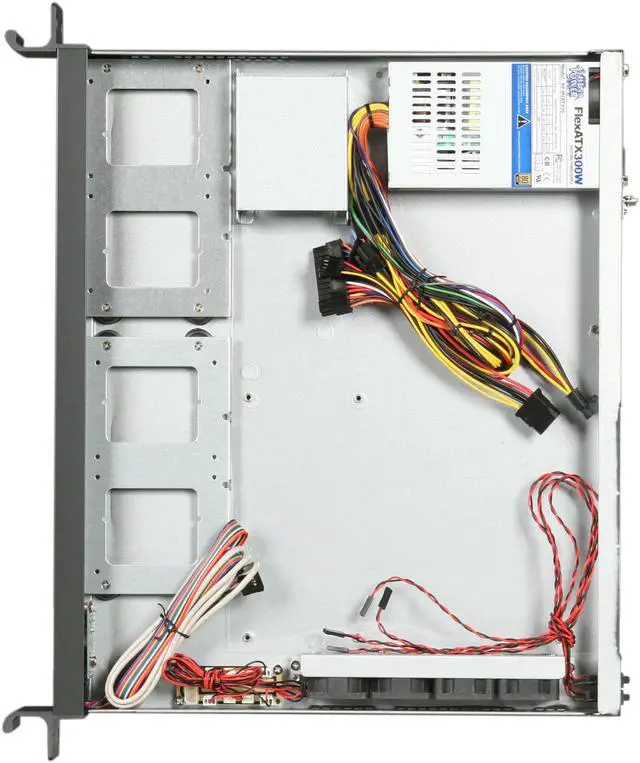 Alt view image 6 of 7 - Athena Power RM-1U1004M30 Black 1.2mm Steel 1U Rackmount Compact Server Chassis with 300W 80 PLUS Bronze Certified Flex Power Supply
