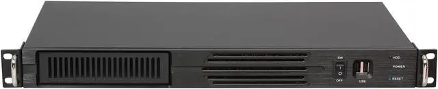 Alt view image 2 of 7 - Athena Power RM-1U100D308 Black Aluminum/Steel 1U Rackmount Server Case 300W FlexATX 80PLUS Bronze 1 External 5.25" Drive Bay Compact Size 9.84" in depth - OEM