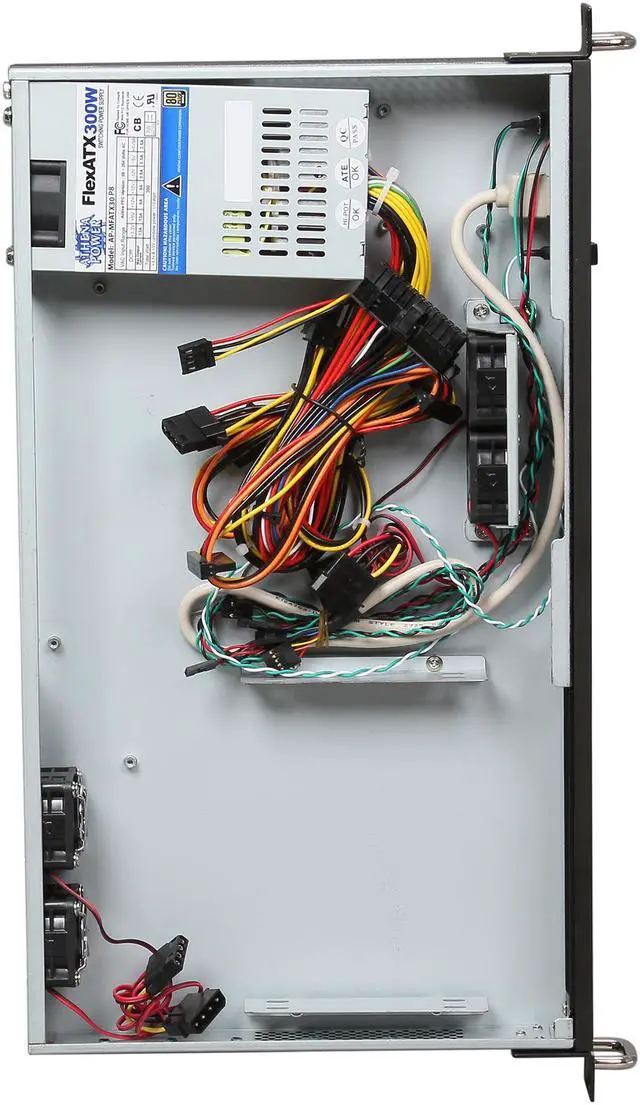 Alt view image 6 of 7 - Athena Power RM-1U100D308 Black Aluminum/Steel 1U Rackmount Server Case 300W FlexATX 80PLUS Bronze 1 External 5.25" Drive Bay Compact Size 9.84" in depth - OEM