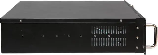 Alt view image 3 of 7 - Athena Power RM-2U200H47 Black Aluminum Front Pannel and 1.2mm Steel 2U Rackmount Server Case 470W 2 External 5.25" Drive Bays, Small Form Factor Chassis under 15" in Depth