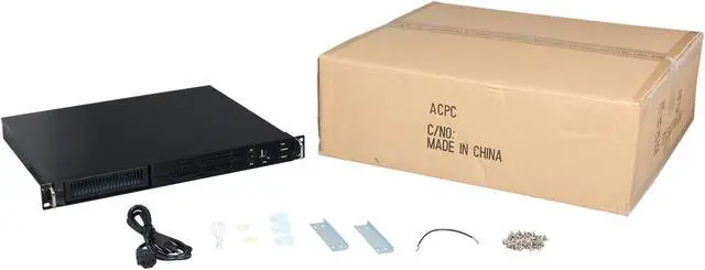 Alt view image 7 of 7 - Athena Power RM-1U100DM408 Black Aluminum Front Panel and 1.2mm Steel 1U Rackmount Server Case 400W Flex ATX 80PLUS Bronze 1 External 5.25" Drive Bays