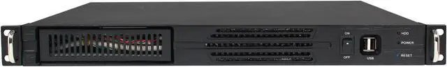 Alt view image 2 of 7 - Athena Power RM-1U100DM Black Aluminum / Steel 1U Rackmount Server Case 1 External 5.25" Drive Bays - OEM
