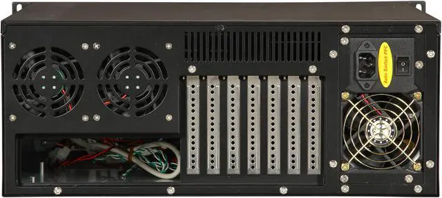 Alt view image 4 of 8 - Athena Power RM-4U400S80 Black Aluminum Front Panel and 1.2mm Steel 4U Rackmount Server Case 800W ULTIMATE PS2 4 External 5.25" Drive Bays