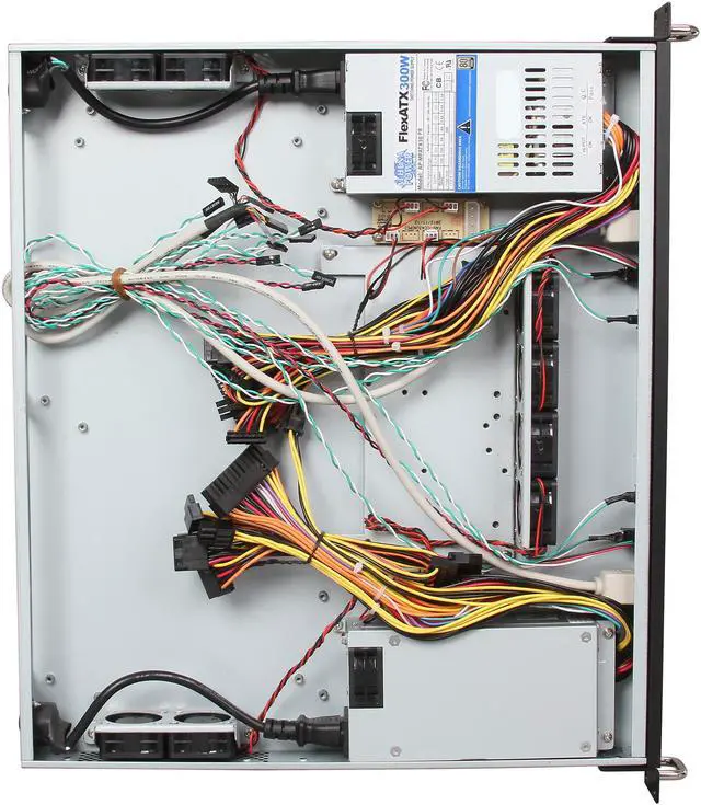 Alt view image 7 of 8 - Athena Power RM-1U100DD308 Black Aluminum Front Panel and 1.2mm Steel 1U Rackmount Server Case 300W FLEX ATX, 80PLUS Bronze