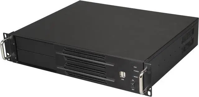 Main image of Athena Power RM-2U200H608 Black Aluminum / Steel 2U Rackmount Server Case 600W 80 PLUS Bronze 2 External 5.25" Drive Bays - OEM