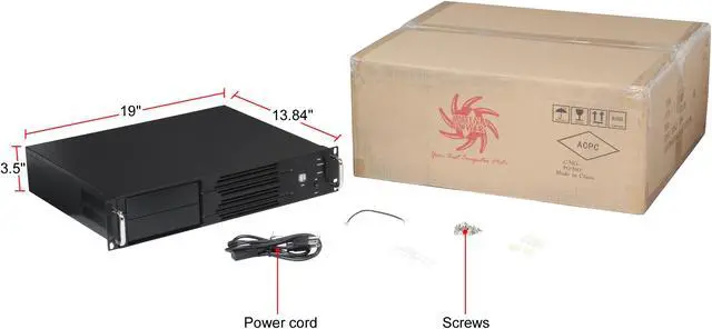 Alt view image 7 of 7 - Athena Power RM-2U200H608 Black Aluminum / Steel 2U Rackmount Server Case 600W 80 PLUS Bronze 2 External 5.25" Drive Bays - OEM