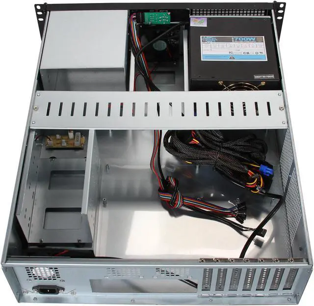 Alt view image 5 of 7 - Athena Power RM-3U3046X708 3U Black Rackmount EATX Chassis 4 x 5.25" Drive Bays 700W 80 PLUS BRONZE