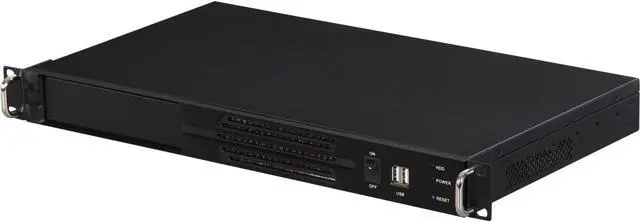 Main image of Athena Power RM-1U100DR22 Black Aluminum / Steel 1U Rackmount Server Case FLEX 220W 1 External 5.25" Drive Bays - OEM