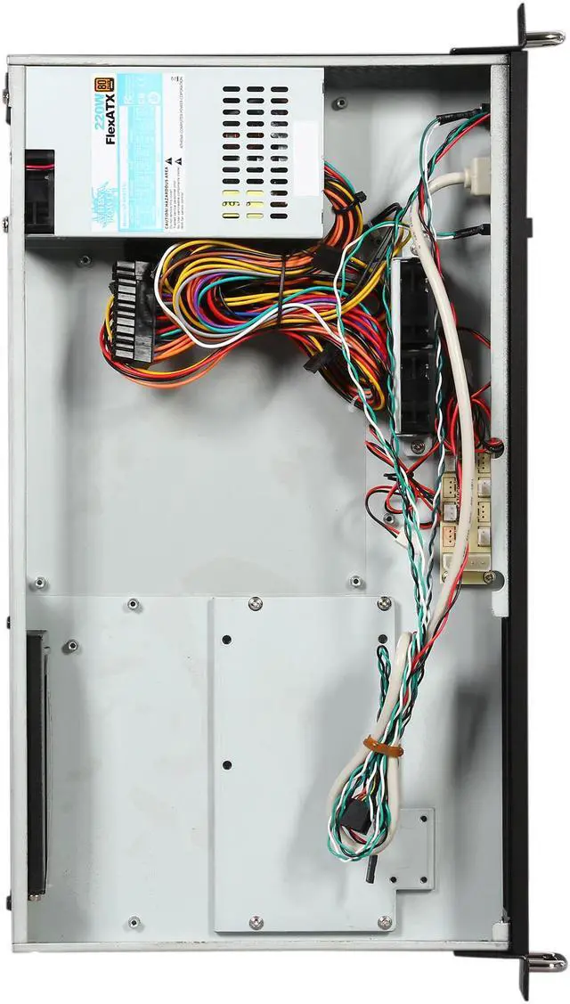 Alt view image 6 of 7 - Athena Power RM-1U100DR22 Black Aluminum / Steel 1U Rackmount Server Case FLEX 220W 1 External 5.25" Drive Bays - OEM