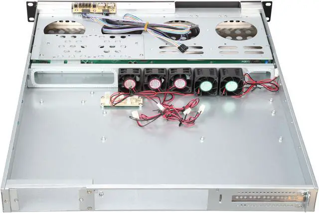 Alt view image 5 of 7 - Athena Power RM-1U1043HA Black 1.0mm SGCC 1U Rackmount Server Case, Single Flex ATX
