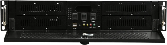 Alt view image 2 of 7 - Athena Power RM-2U2164RR60U2 Black 1.2mm SECC 2U Rackmount Server Case 2U 600W Micro redundant power supply 2 External 5.25" Drive Bays - OEM