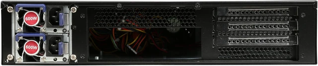 Alt view image 4 of 7 - Athena Power RM-2U2164RR60U2 Black 1.2mm SECC 2U Rackmount Server Case 2U 600W Micro redundant power supply 2 External 5.25" Drive Bays - OEM