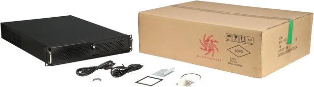 Alt view image 7 of 7 - Athena Power RM-2U2164RR60U2 Black 1.2mm SECC 2U Rackmount Server Case 2U 600W Micro redundant power supply 2 External 5.25" Drive Bays - OEM
